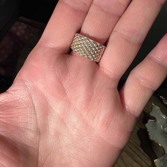 Chic Sterling Silver Braided Ring Size 7 - Picture 2 of 8